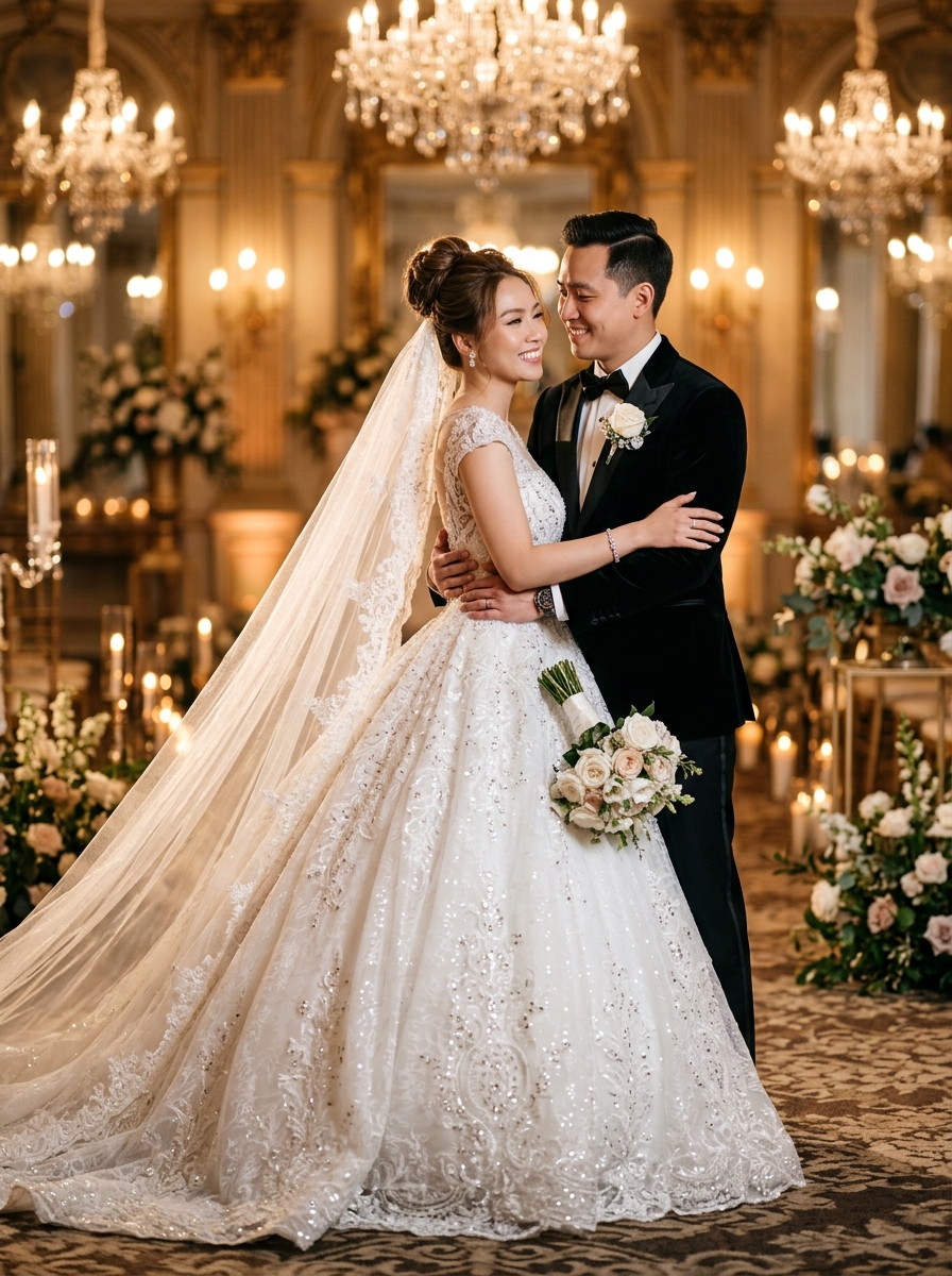 Mẫu thiệp Luxury Rose Gold