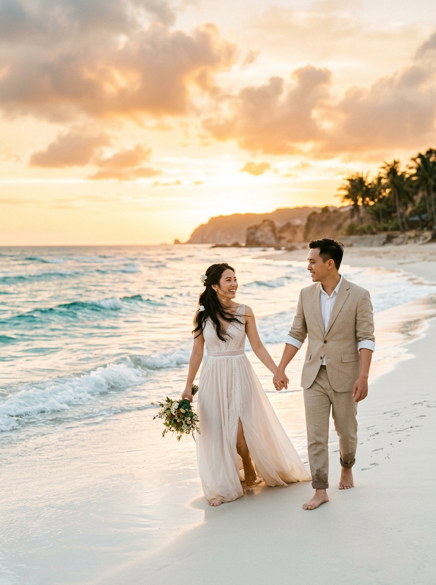 Mẫu thiệp Sunset Beach