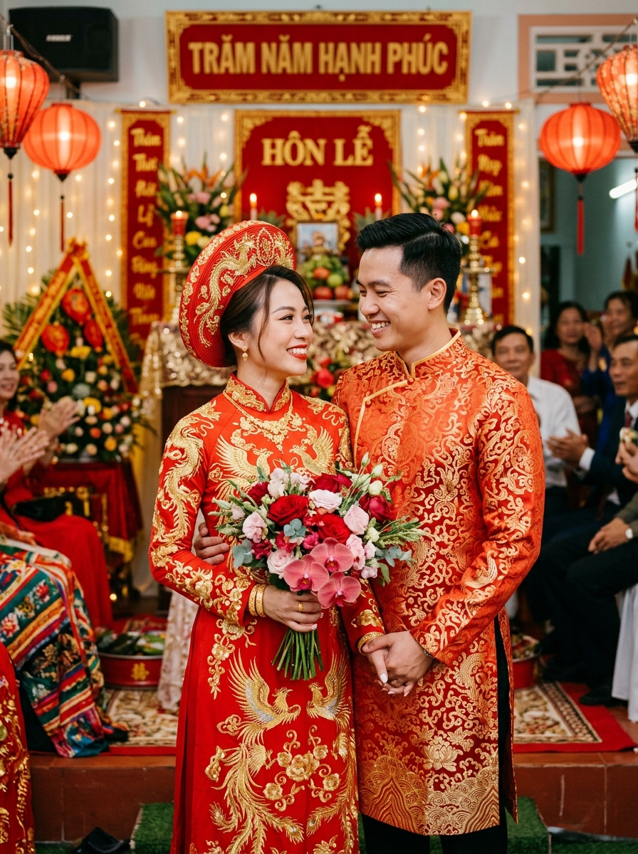Mẫu thiệp Traditional Ruby Song Hỷ