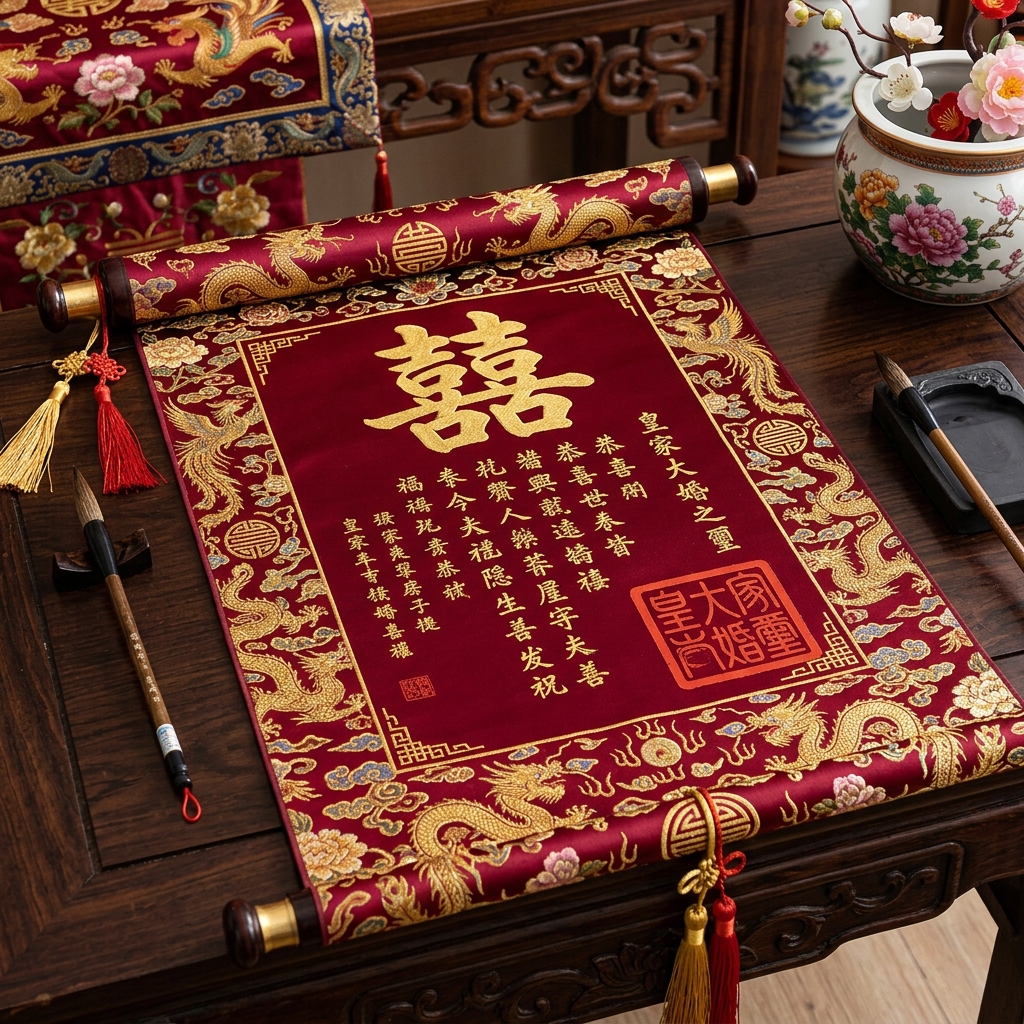 Mẫu thiệp Traditional Ruby Song Hỷ