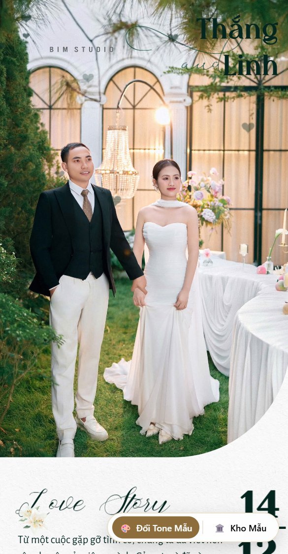 Mẫu thiệp Thắng Linh