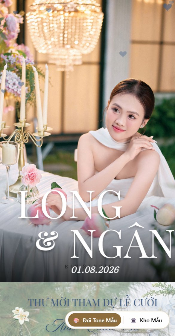 Mẫu thiệp Tone Blue